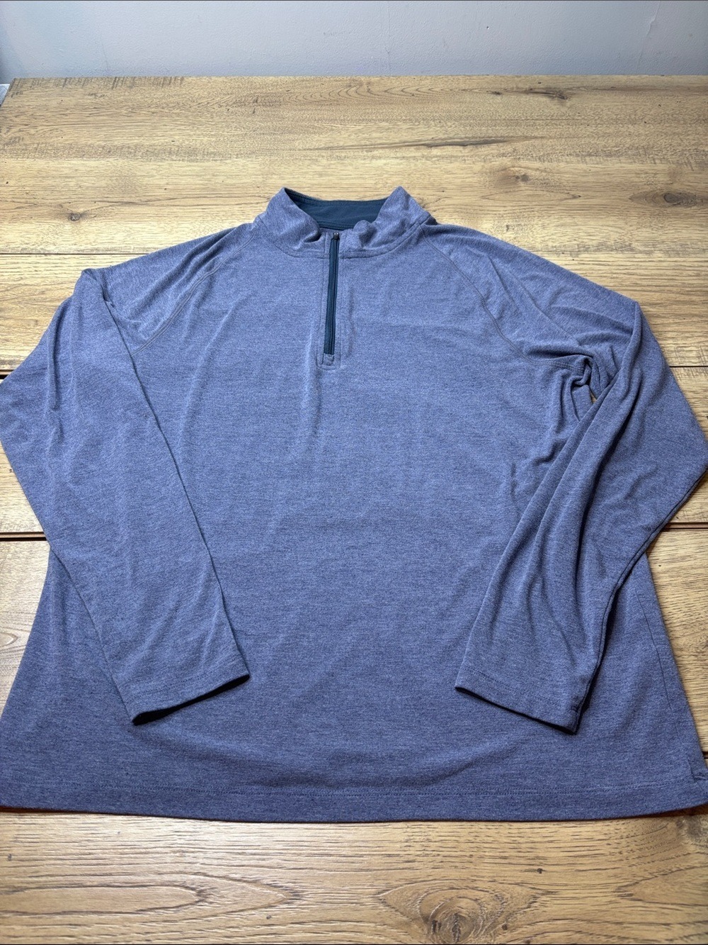 Men's Free Fly Apparel Long-Sleeve Quarter-Zip Pullover - Heather Blue Size M